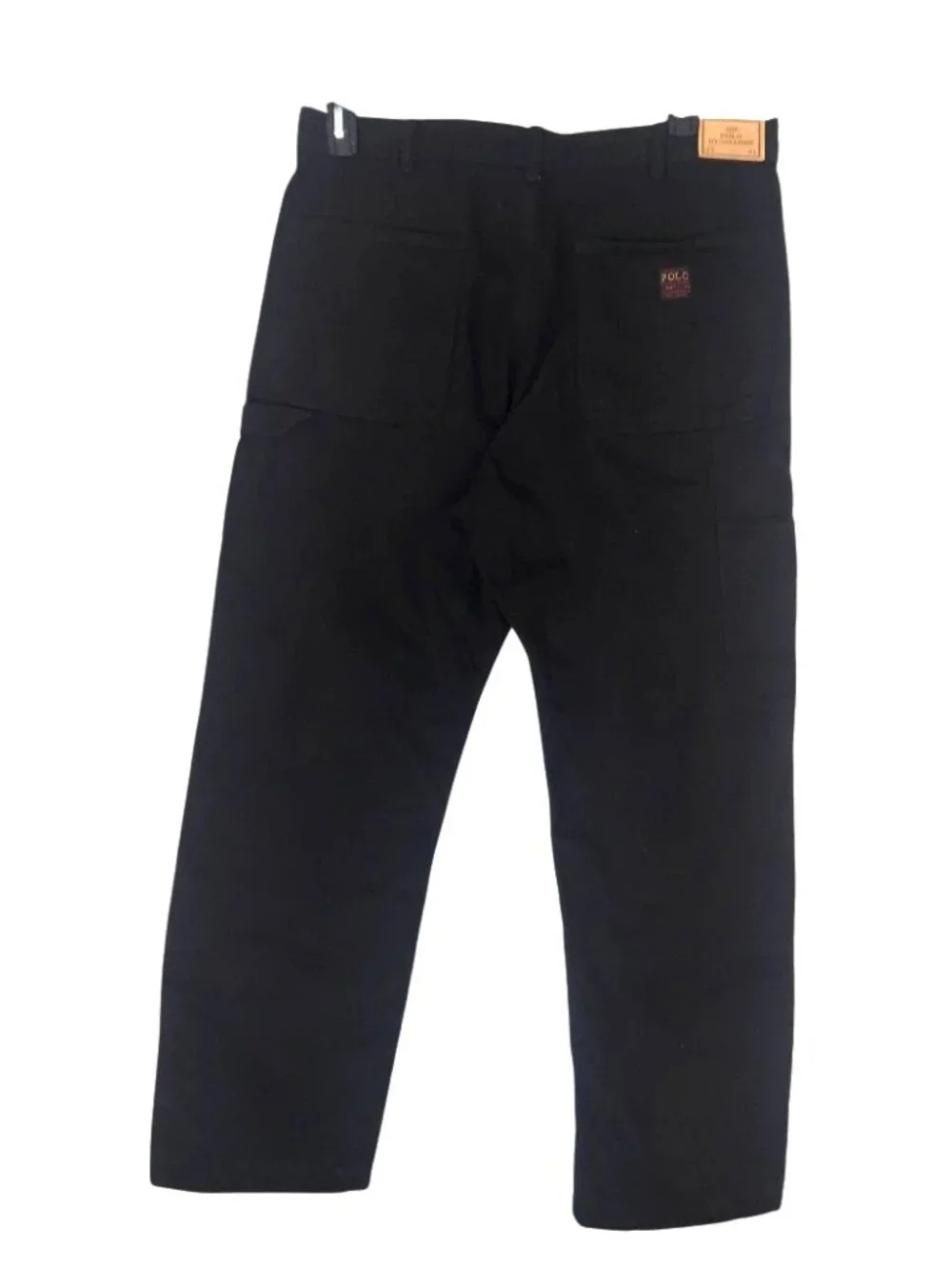 Polo Ralph Lauren Men Size 34 x 34 Jeans Black Double Knee Carpenter Relaxed Fit
